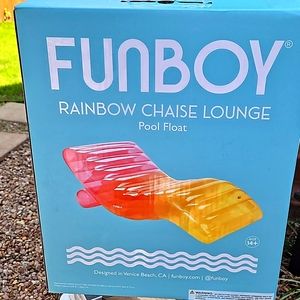 Funboy Rainbow Chaise Lounge Pool Float
